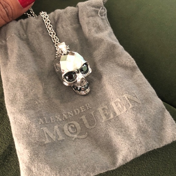 Alexander McQueen Jewelry - 💯 Alexander McQueen skull necklace w/Swarovski.